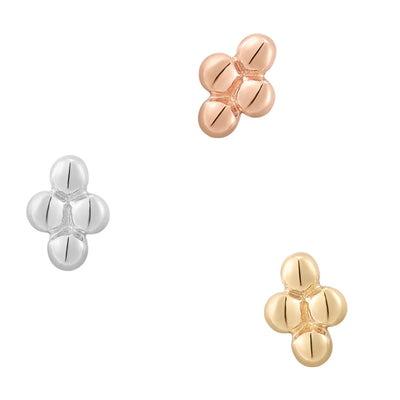 threadless: 4 Bead Rhombus End in Gold