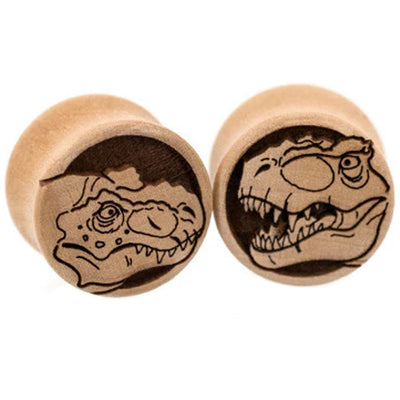 T. Rex Wood Plugs