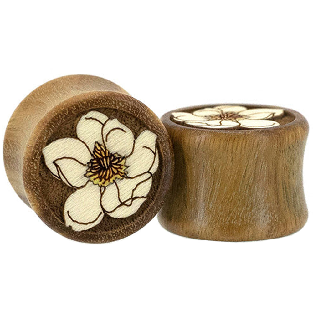 Magnolia Wood Inlay Plugs