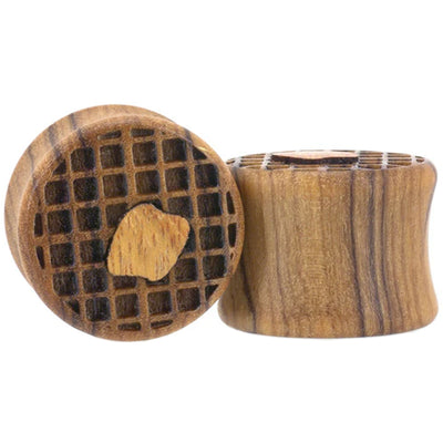 Waffle Wood Inlay Plugs