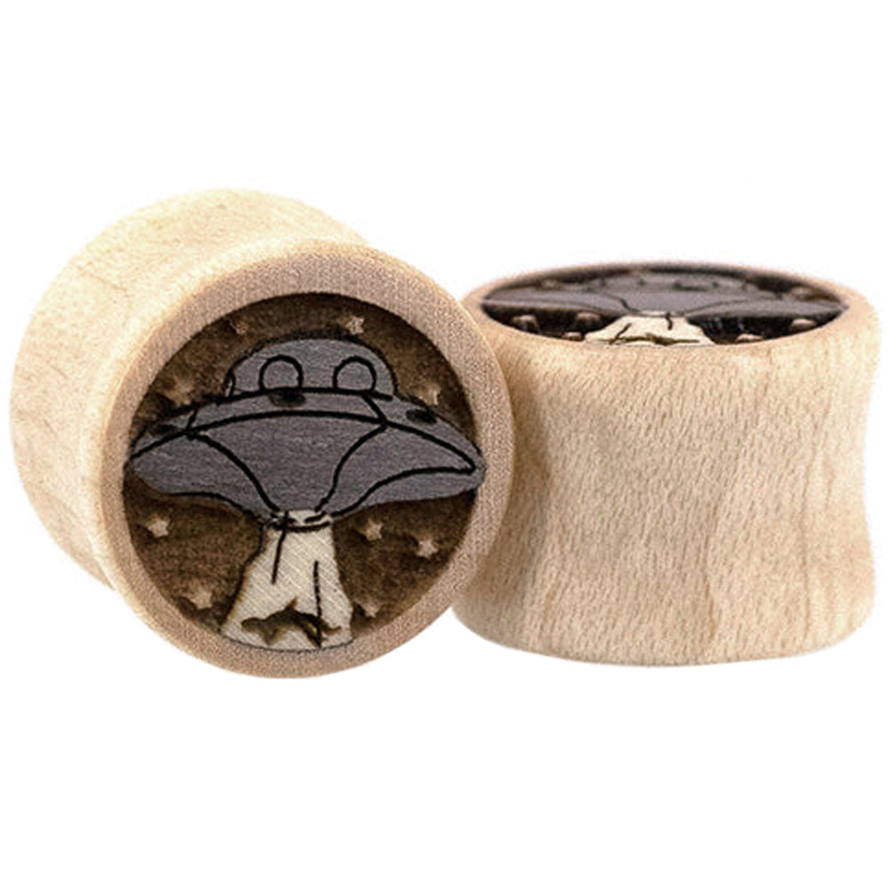 UFO Wood Inlay Plugs