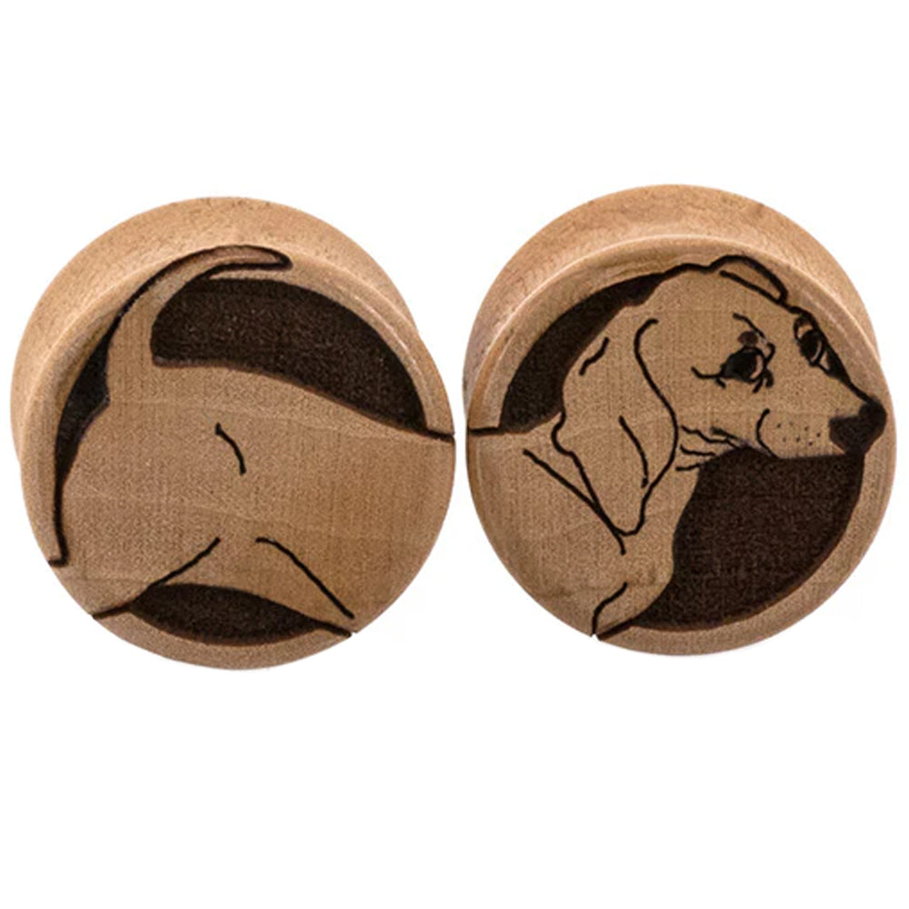 Dachshund Wood Plugs