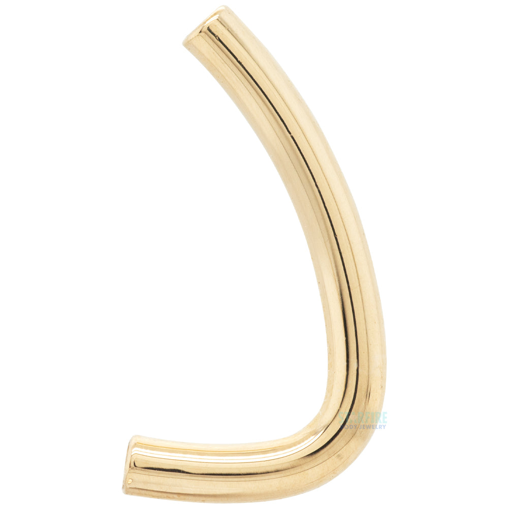 threadless: Gold J-Curve Barbell Shaft