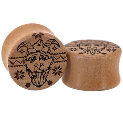 Krampus Sweater Wood Plugs