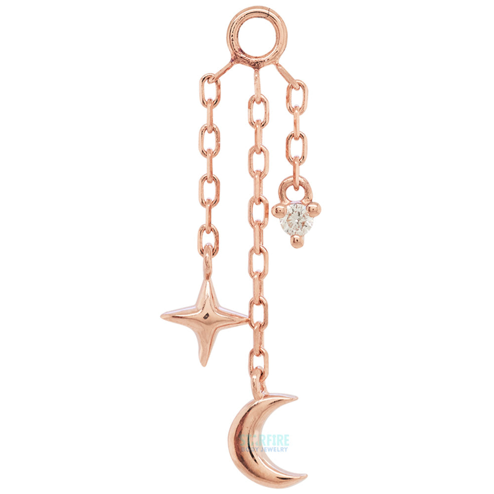"Cassiopeia" Chain Charm with Diamond