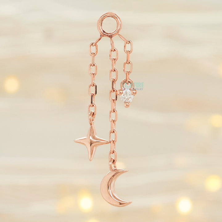 "Cassiopeia" Chain Charm with Diamond