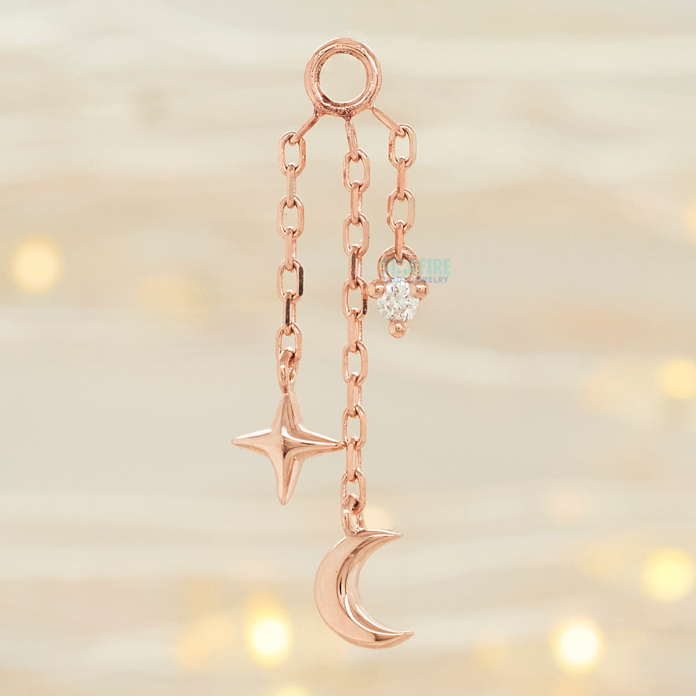 "Cassiopeia" Chain Charm with Diamond