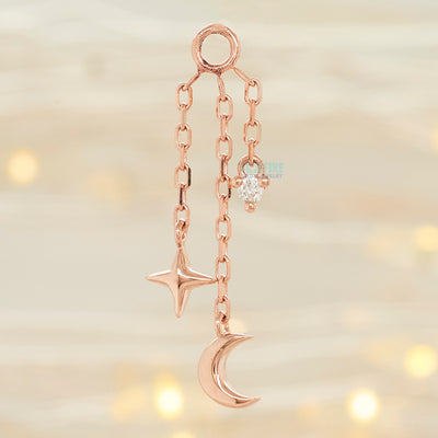 "Cassiopeia" Chain Charm with Diamond