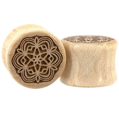 Geo Snowflake Wood Plugs