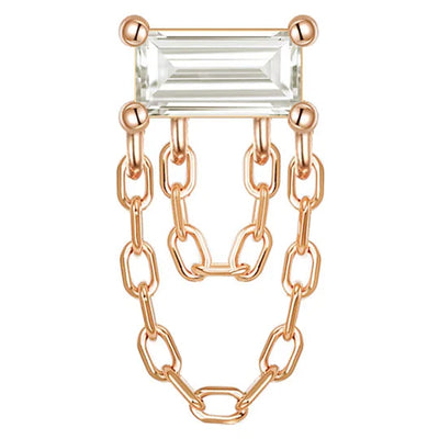 threadless: "Hazel" End with Chains in Gold with Diamond
