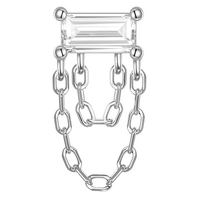 threadless: "Hazel" End with Chains in Gold with Diamond