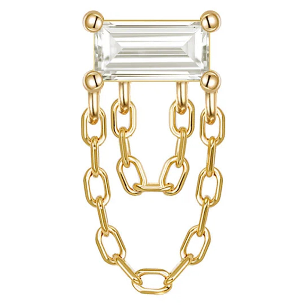 threadless: "Hazel" End with Chains in Gold with Diamond