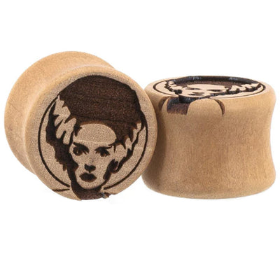 Bride of Frankenstein Wood Plugs