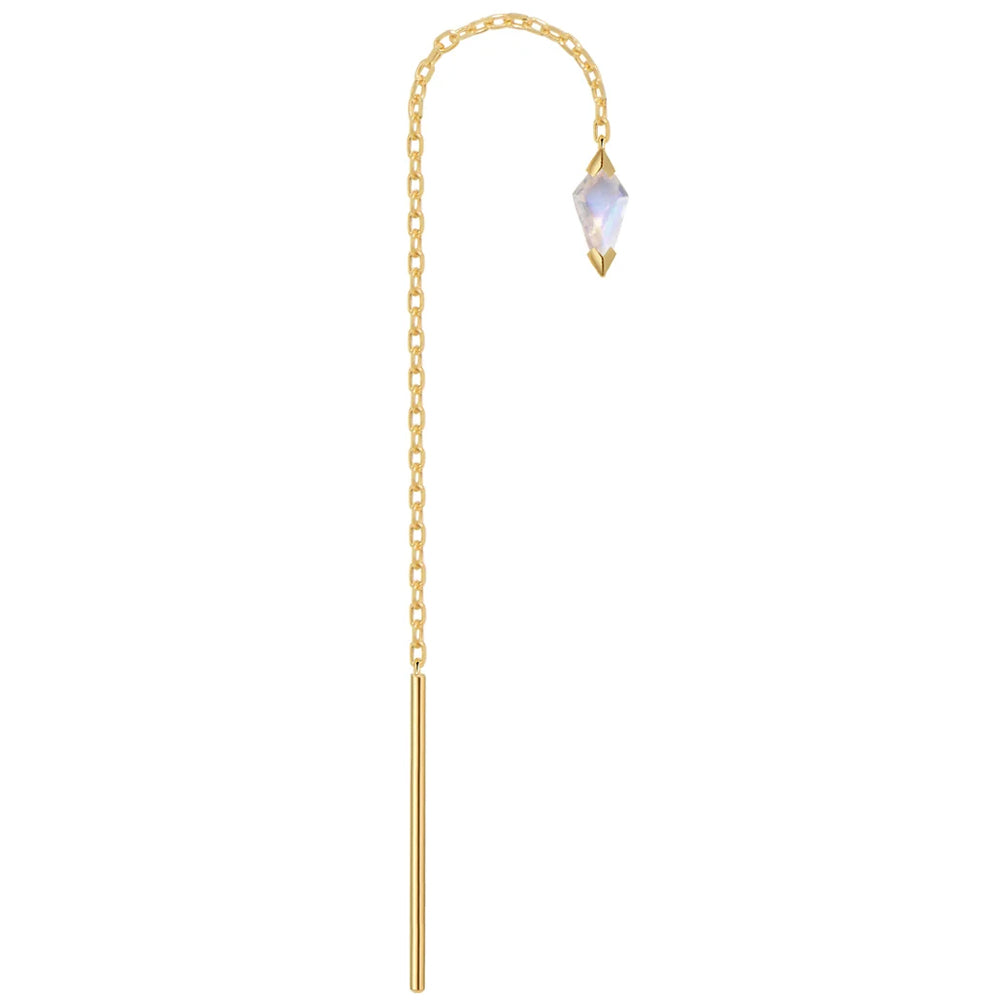 "Jace" Threader in Gold with Moonstone