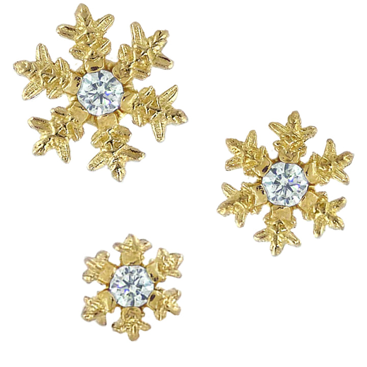 threadless: "Gemmed Flurry" End in Gold with Brilliant-Cut Gem