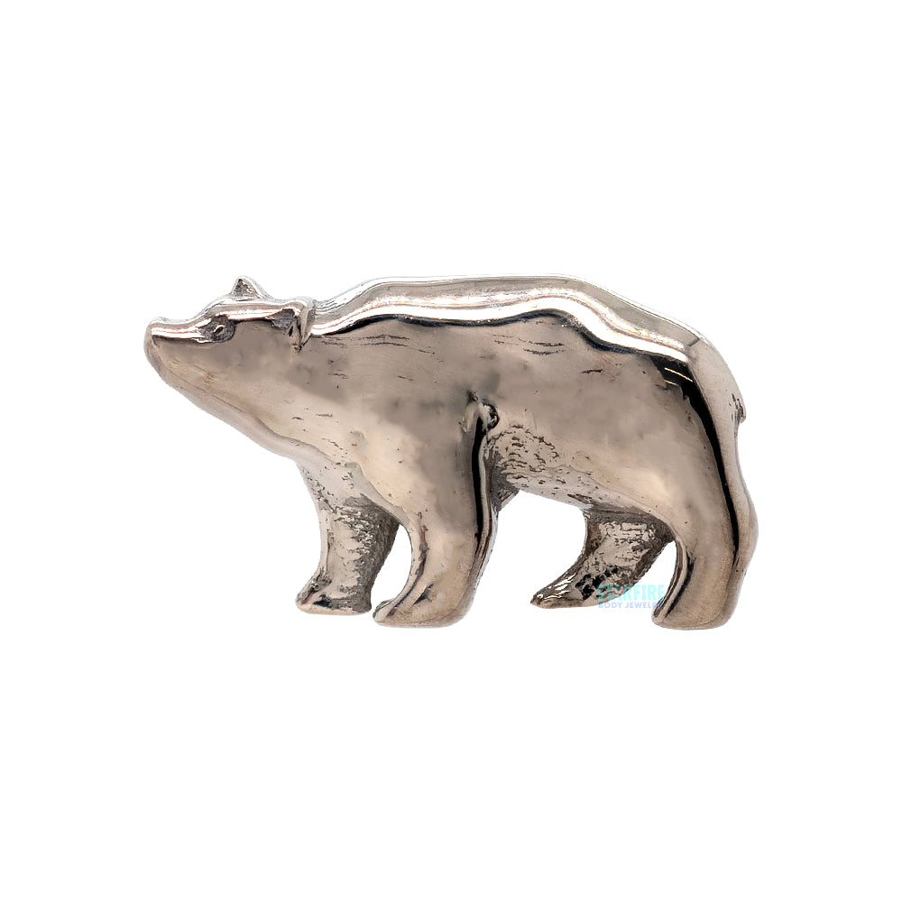 Bear Threaded End in Gold
