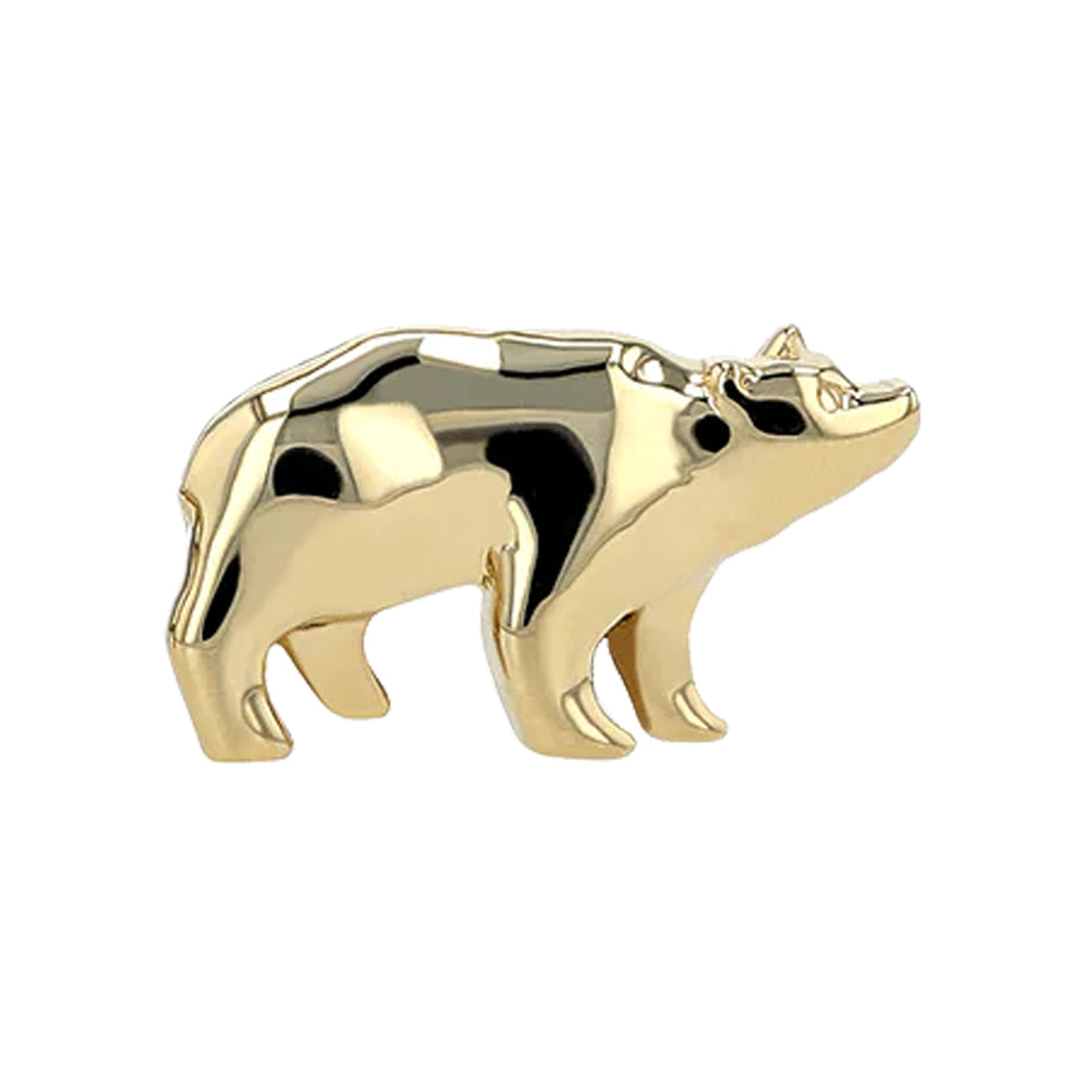 Bear Threaded End in Gold