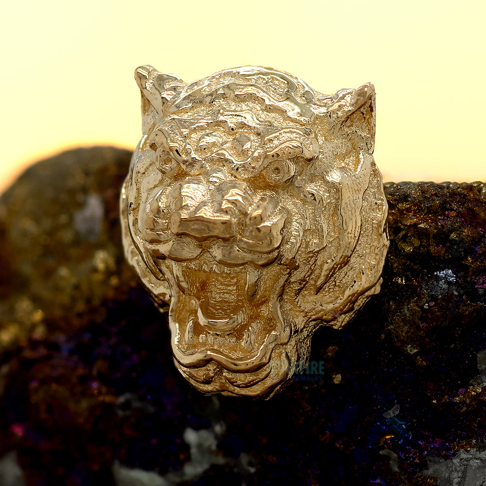 threadless: Tiger Head End in Gold