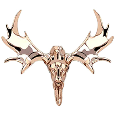 threadless: Moose Skull End in Gold