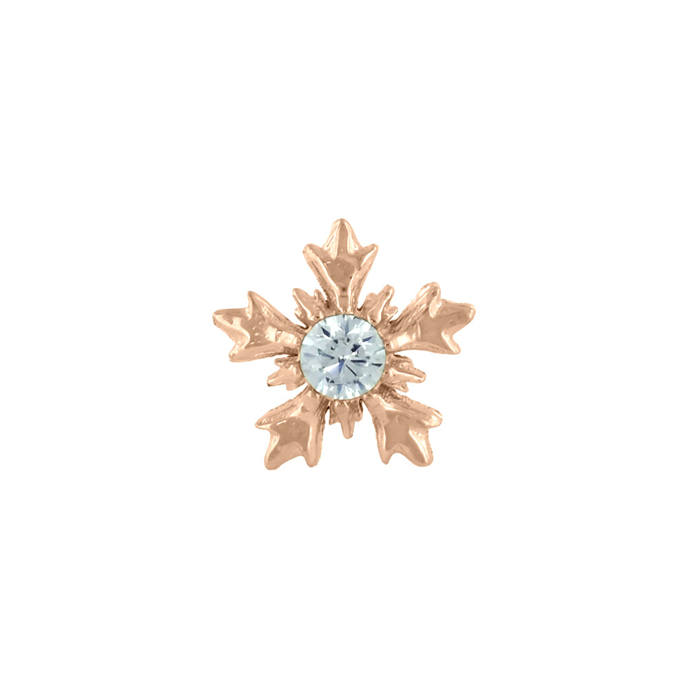 4mm "Winterglow" Threaded End in Gold with Brilliant-Cut Gem