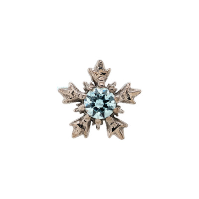 4mm "Winterglow" Threaded End in White Gold with Brilliant-Cut Gem