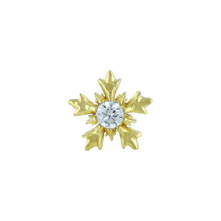 4mm "Winterglow" Threaded End in Gold with Brilliant-Cut Gem