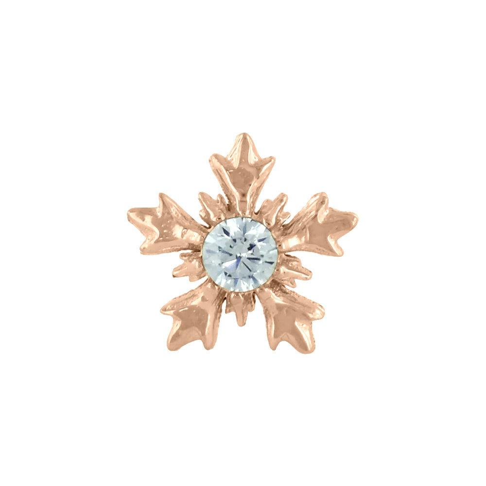 5mm "Winterglow" Threaded End in Gold with Brilliant-Cut Gem