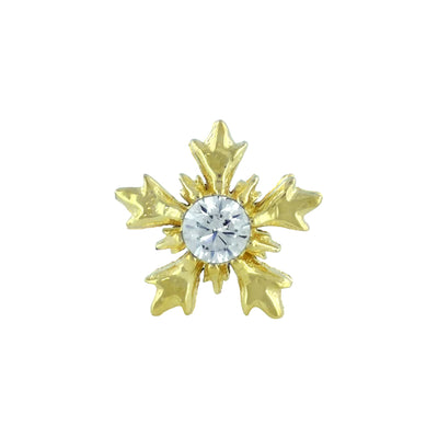 5mm "Winterglow" Threaded End in Yellow Gold with Brilliant-Cut Gem