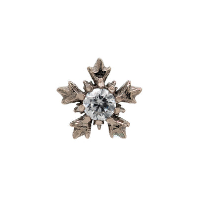 threadless: 4mm "Winterglow" End in Gold with Brilliant-Cut Gem