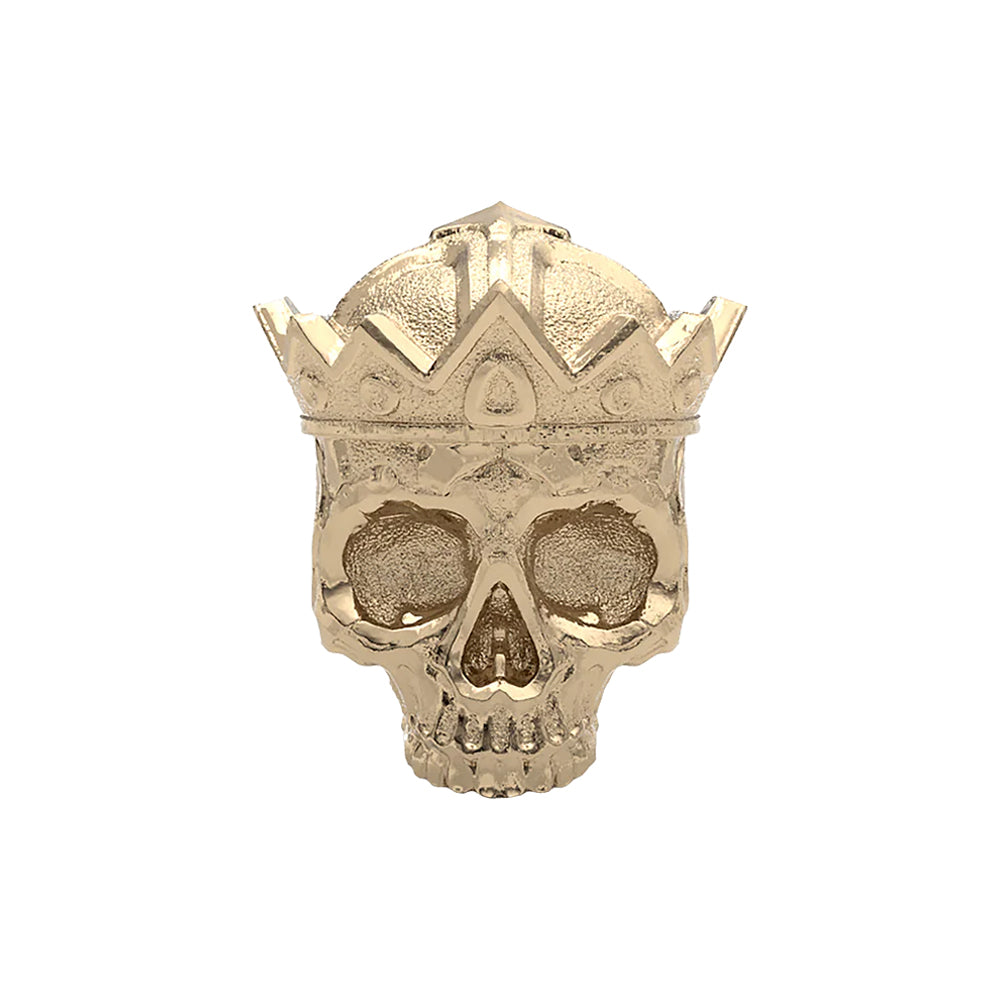 "Mini Skull Crown" Threaded End in Gold