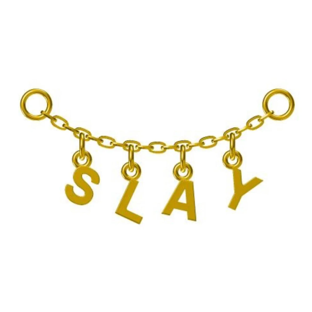 Letter Chain Attachment in Gold