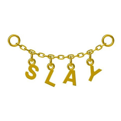 Letter Chain Attachment in Gold