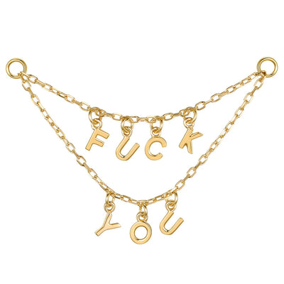 Letter Chain Attachment in Gold