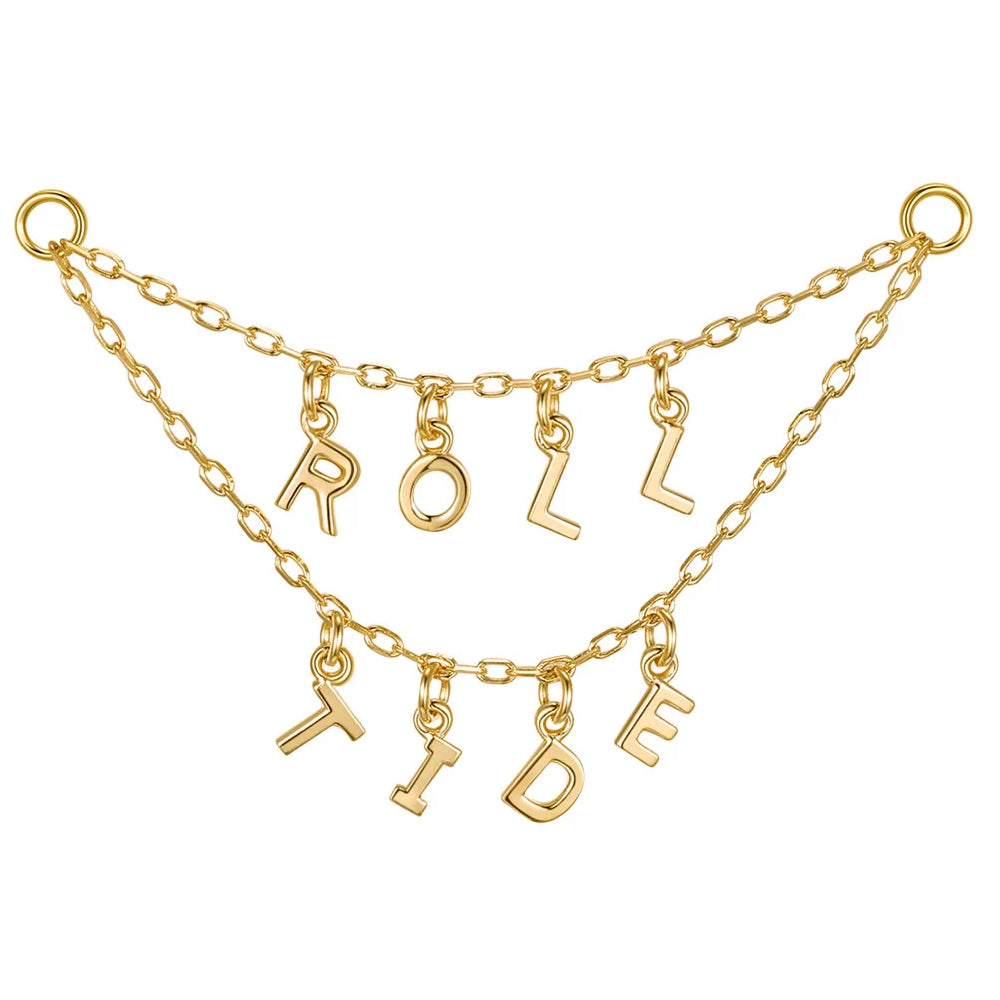 Letter Chain Attachment in Gold