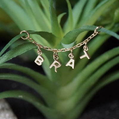 Letter Chain Attachment in Gold