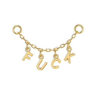 Letter Chain Attachment in Gold