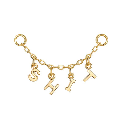 Letter Chain Attachment in Gold