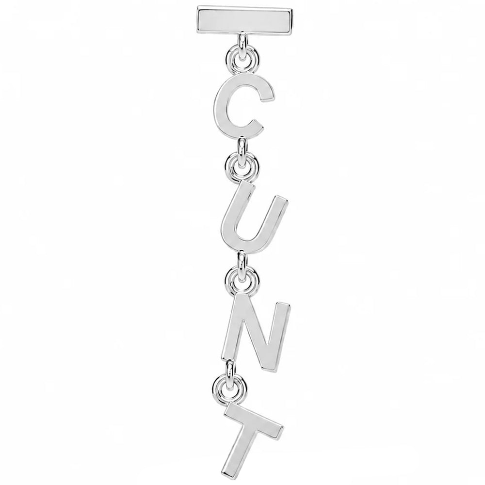 threadless: Letter Hidden Helix Bar End with Chains in Gold