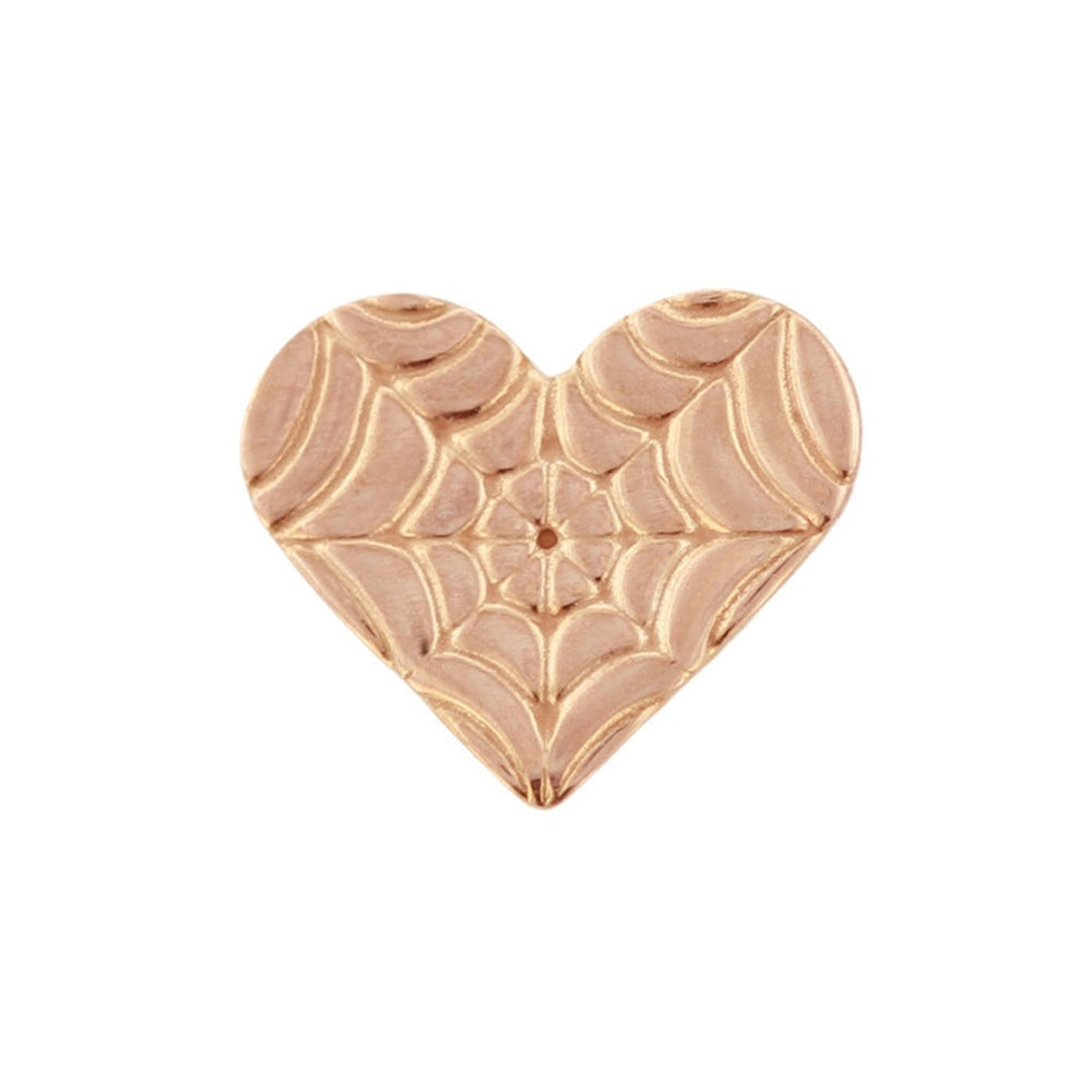 threadless: Spider Web Heart End in Gold