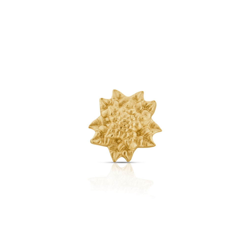 Poinsetta Threaded End in Gold