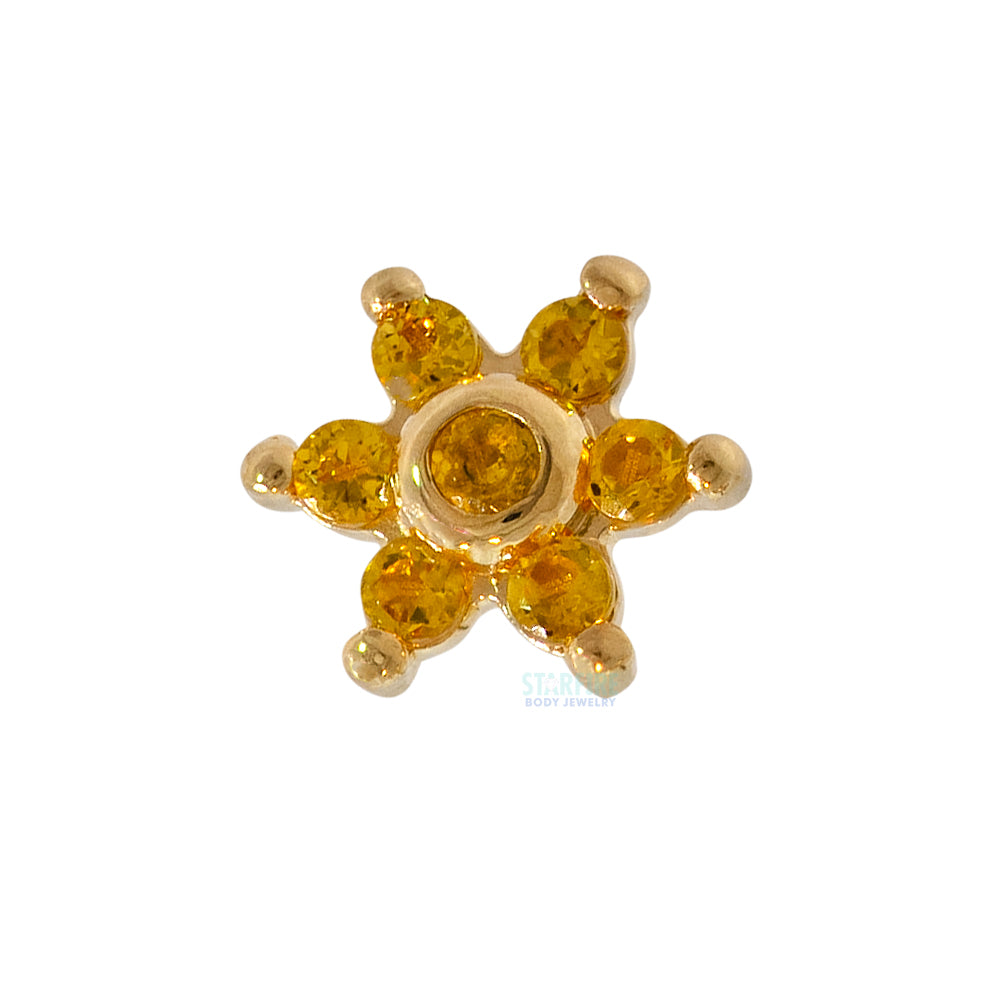 threadless: "Echo" End in Gold with Faceted Gem