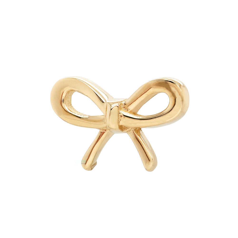 Flat Bow Threaded End in Gold