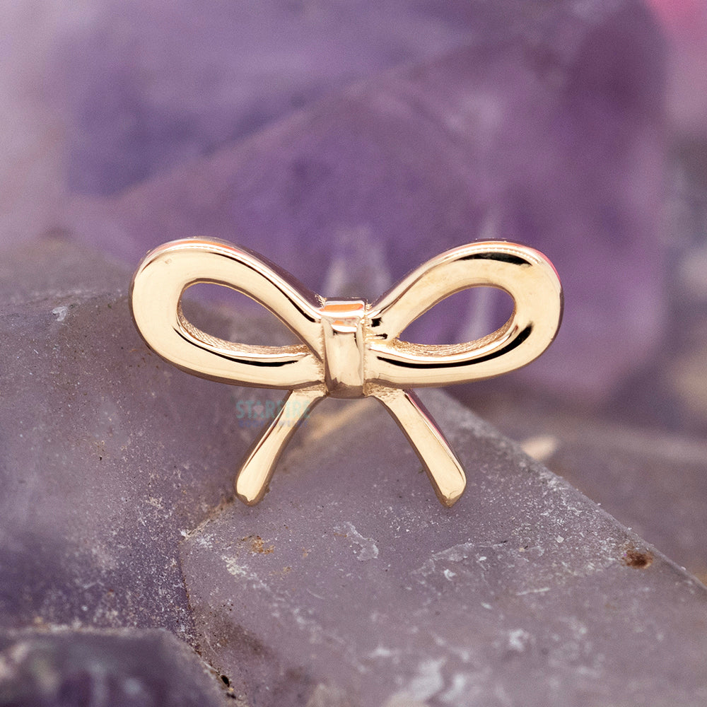Flat Bow Threaded End in Gold