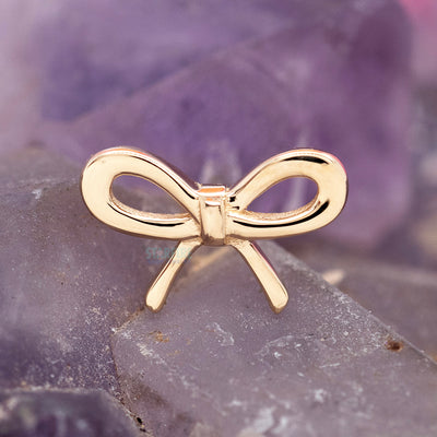 Flat Bow Threaded End in Gold