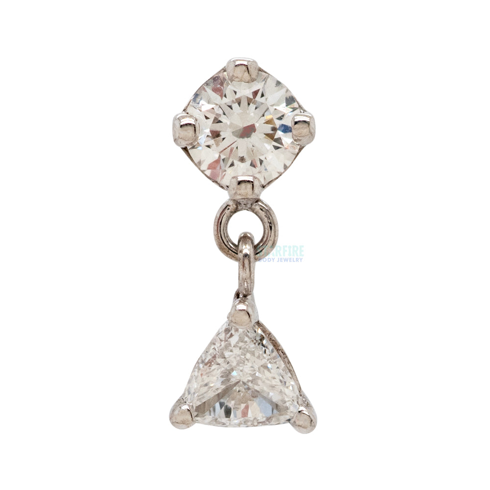 "Syndicate" Threaded End in Gold with DIAMONDS
