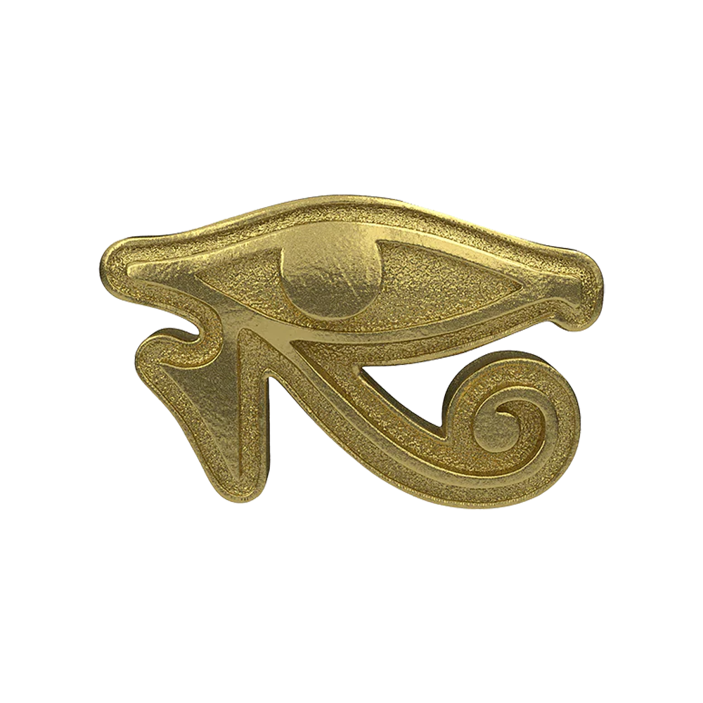 "Eye of Horus" Threaded End in Gold