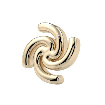 "Uragan Spiral" Threaded End in Gold & Platinum