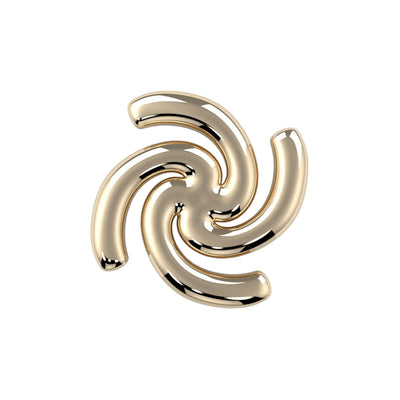 "Uragan Spiral" Threaded End in Gold & Platinum