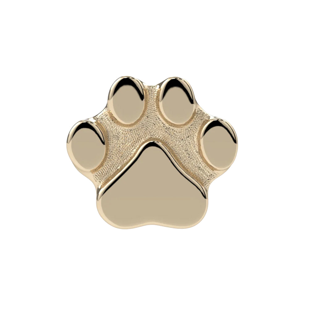 Paw Threaded End in Gold & Platinum