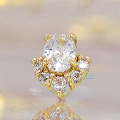 threadless: "Lavalier" End in Gold & Platinum with CZ's